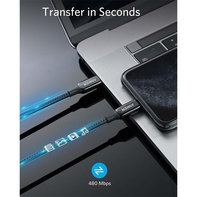 Anker A8843 PowerLine 6ft USB C to Lightning Cable 4