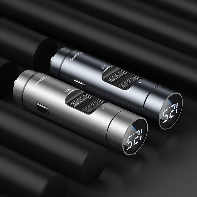 Baseus Energy Column Car Wireless MP3 Charger FM Transmitter 5