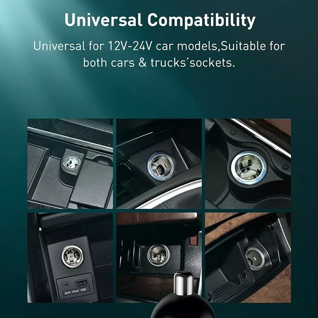 Baseus Grain Pro Dual Port 44W 4.8A Car Charger 7