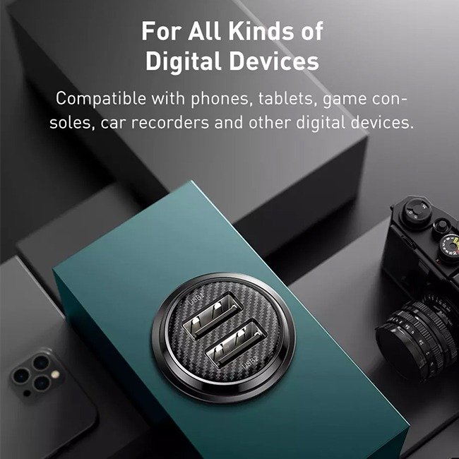 Baseus Grain Pro Dual Port 44W 4.8A Car Charger 9