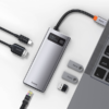 Baseus Metal Gleam Series 6 in 1 Multifunctional Type C Hub Adapter 1 Baseus Metal Gleam Series 6 in 1 Multifunctional Type C Hub Adapter 1
