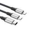 Baseus Rapid Series 3 in 1 3A High Speed Charging Cable 4 Baseus Rapid Series 3 in 1 3A High Speed Charging Cable 4