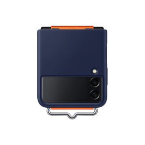 Samsung Galaxy Z Flip3 5G Navy Blue Silicone Cover with Strap